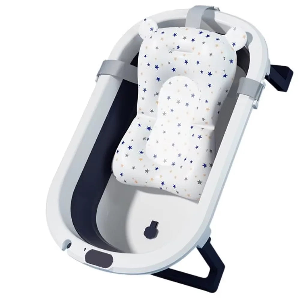 Foldable Baby Bathtub Multifunctional Newborn Bathtub Portable Travel Baby Tub Pillow Infant Anti-Slip Soft Comfort Body Cushion