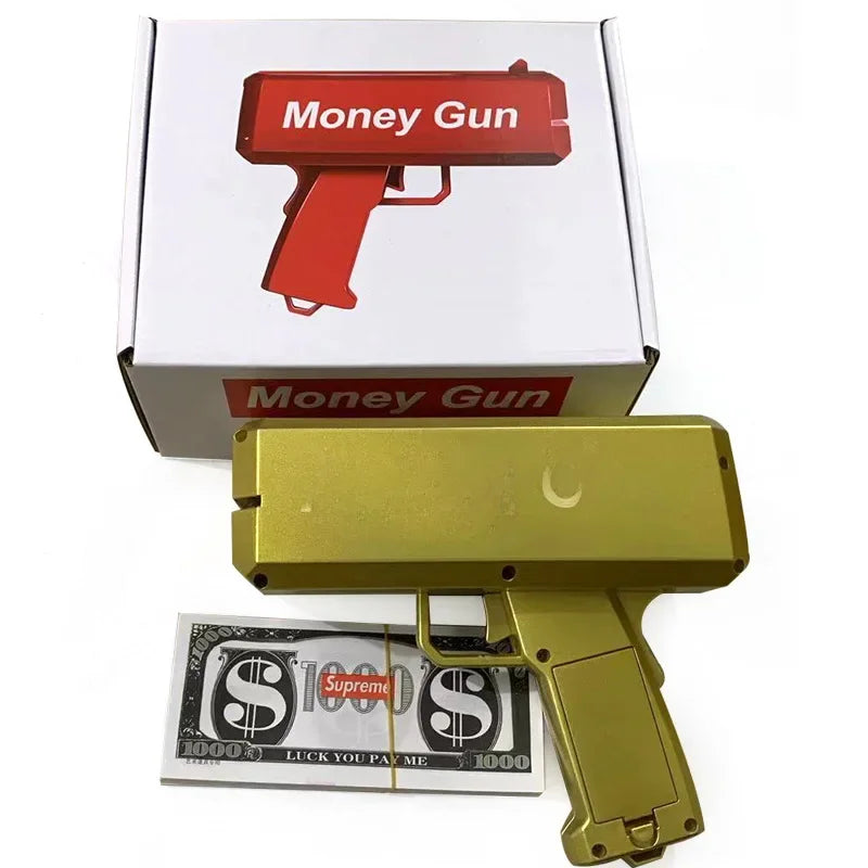 Novel Money Spray Gun Toy For Parties Weddings Gold Dollar Bill Shooter Fun Interactive Game Showers Of Cash