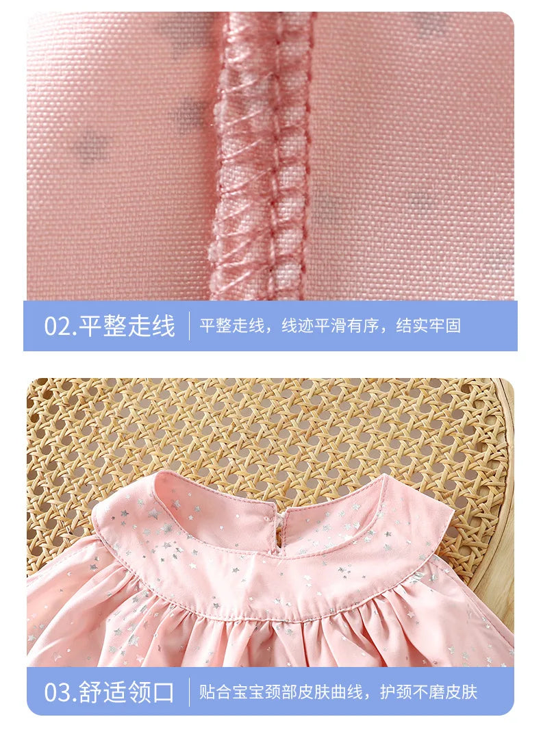 Girls Summer Dress New Arrival Floral Princess Dress with Sleeves Lightweight Breathable Outfit for Toddlers Young Children