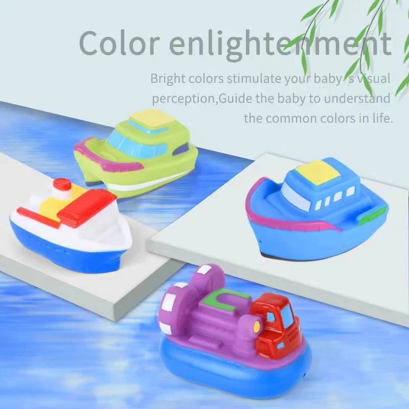 Mini Car Baby Shower Boat Carrying Toy Shower Boat Sprinkler Swimming Pool Children's Bathtub And Beach Birthday Gift