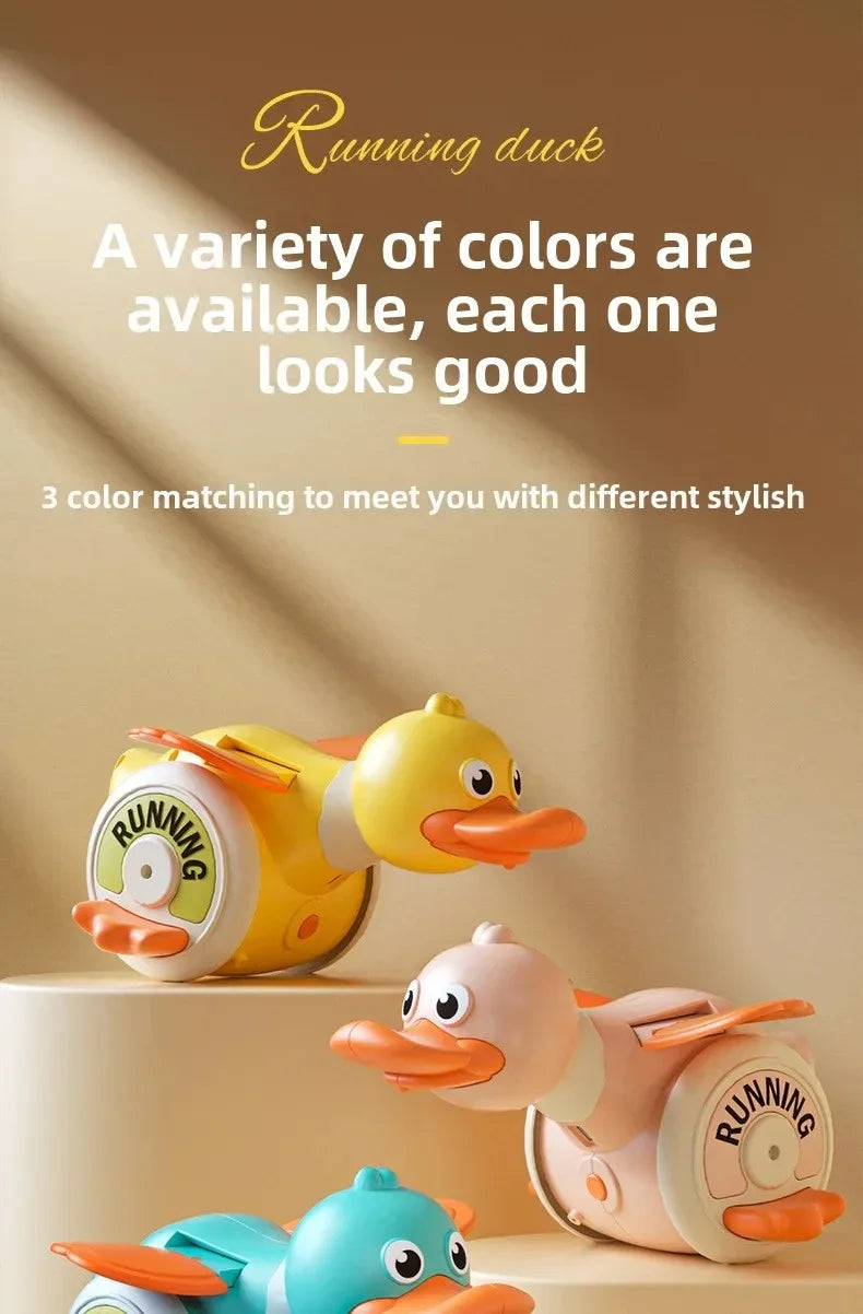 a Rotating Duck Baby Toy Infant Sensory Crawling Dancing Runing Duck Tummy Time Toys For Babies Boy Girl Learning Walking Gifts