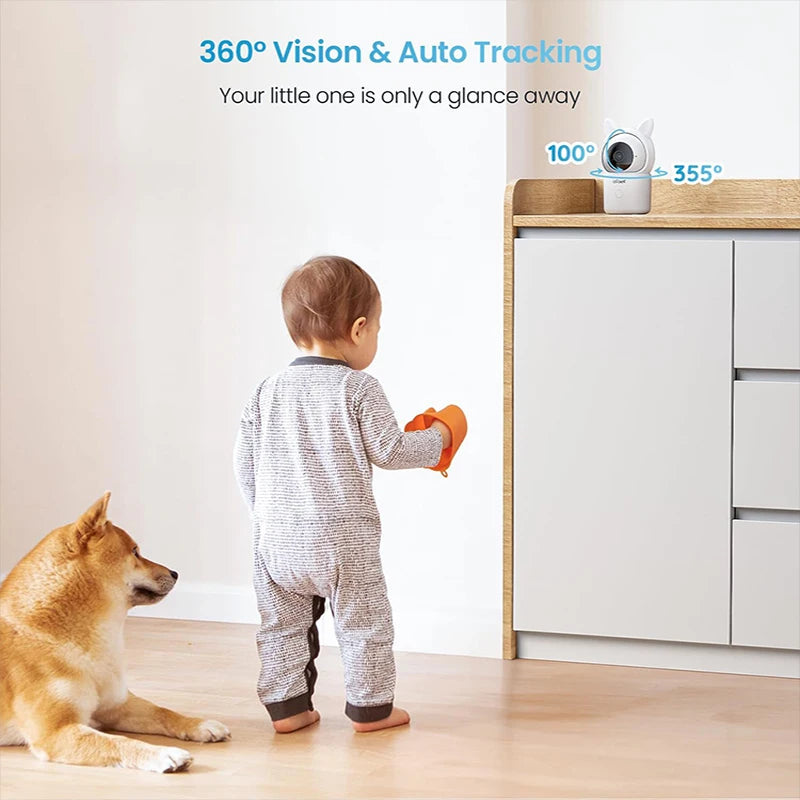 ieGeek Baby Monitor with 2 Cameras, Split-Screen Video Baby Monitor with Audio and 1080P Camera 4.3" Screen - Night Vision, Two-