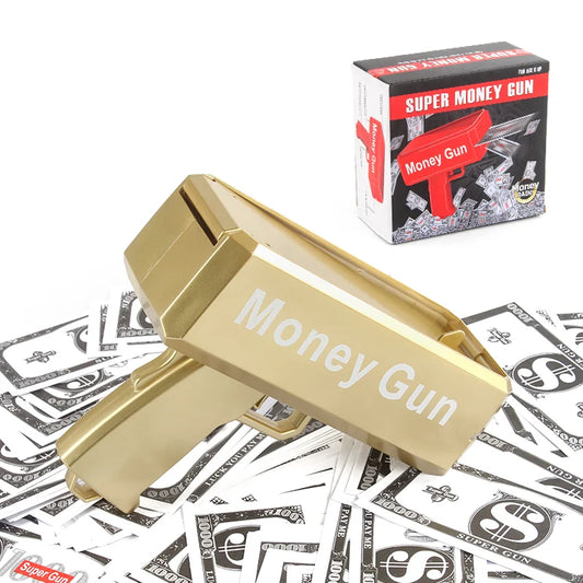 Shoot Money Gun Toy Party Banknote Shoot Pistol Paper Money Shooter Throwing Machine Funny Game Fashion Gift Party Supply Toys