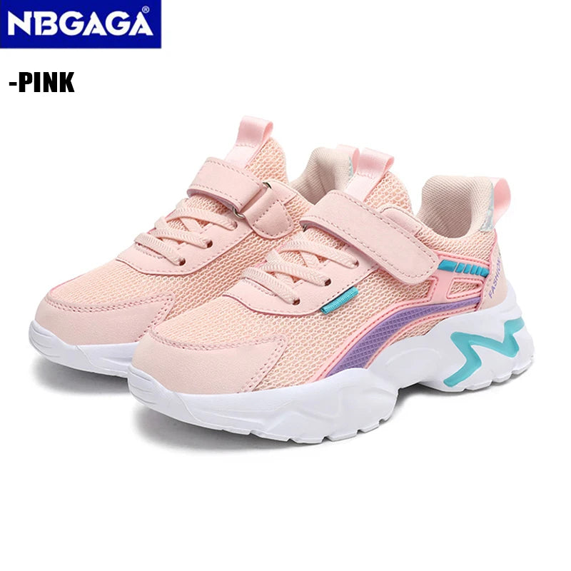 Trendy Lightweight Children Girls' School Shoes Anti-Slip Breathable Outdoor Casual Walking Sneaker Size 28-39