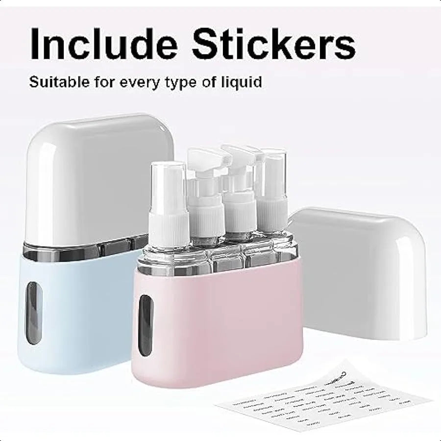 Travel Bottle Set 8 Pack TSA Approved Travel Size Bottles Travel Containers Dispenser Travel Shampoo Bottles for Cosmetic Condi