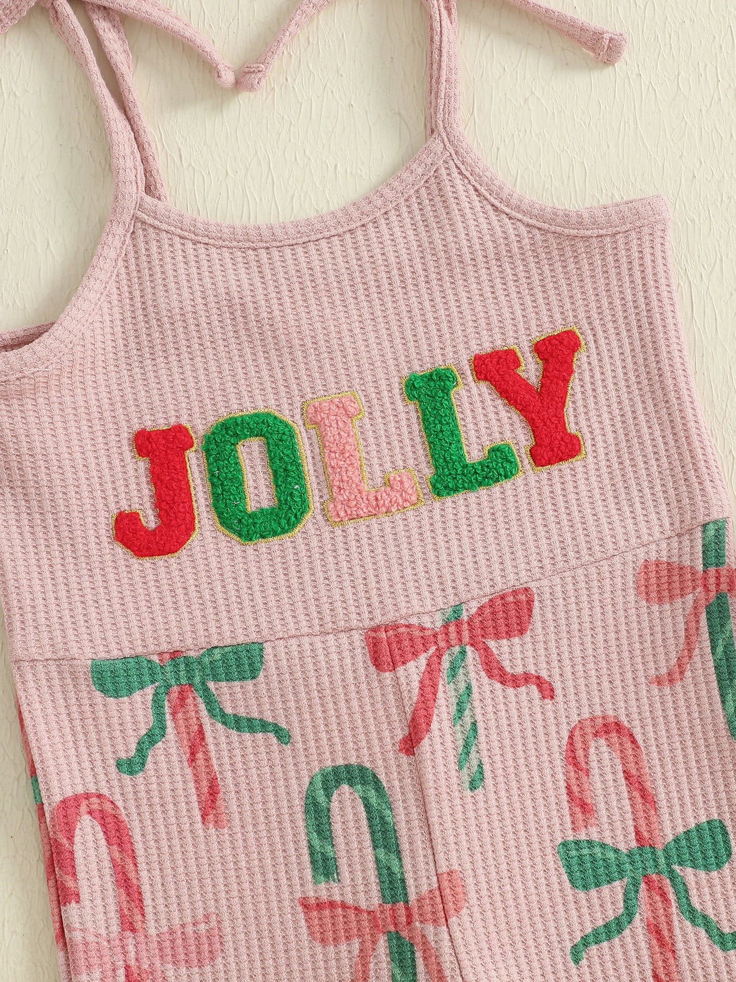 Summer Christmas Kids Baby Girls Overalls Romper Print Letter Embroidery Sleeveless Jumpsuit Xmas Clothes