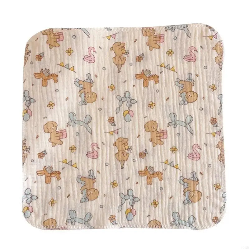 Newborn Burp Cloths Breathable 4-Layer Muslin Square Rags- Baby Washcloths Towel