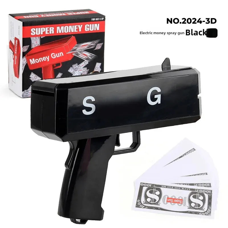 Novel Money Spray Gun Toy For Parties Weddings Gold Dollar Bill Shooter Fun Interactive Game Showers Of Cash