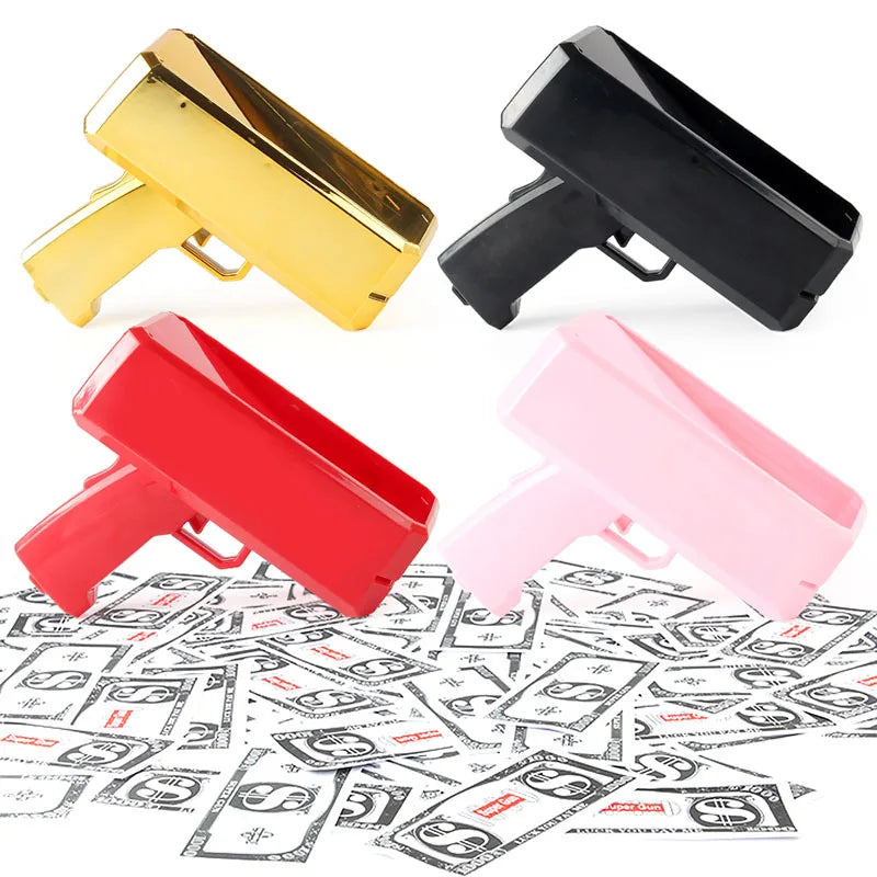 Shoot Money Gun Toy Party Banknote Shoot Pistol Paper Money Shooter Throwing Machine Funny Game Fashion Gift Party Supply Toys