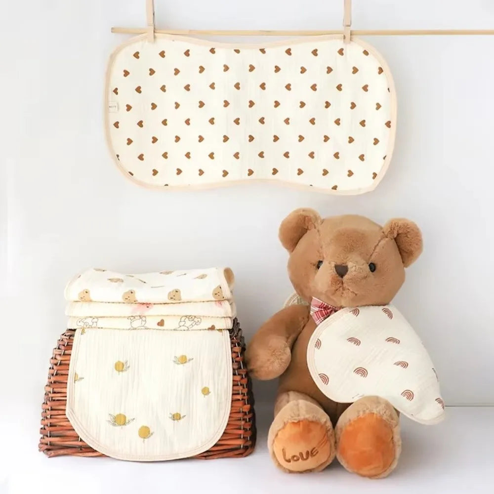 New Six-layer Gauze Newborn Baby Burp Towel Absorbent Lightweight Baby Drool Towel Waterproof Shoulder Pad