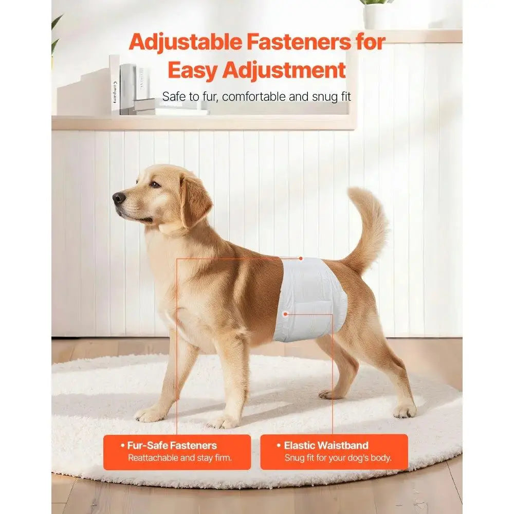 Super Absorbent Disposable Male Dog Diapers Size M 96 Count Male Dog Wraps Pet Hygiene Products