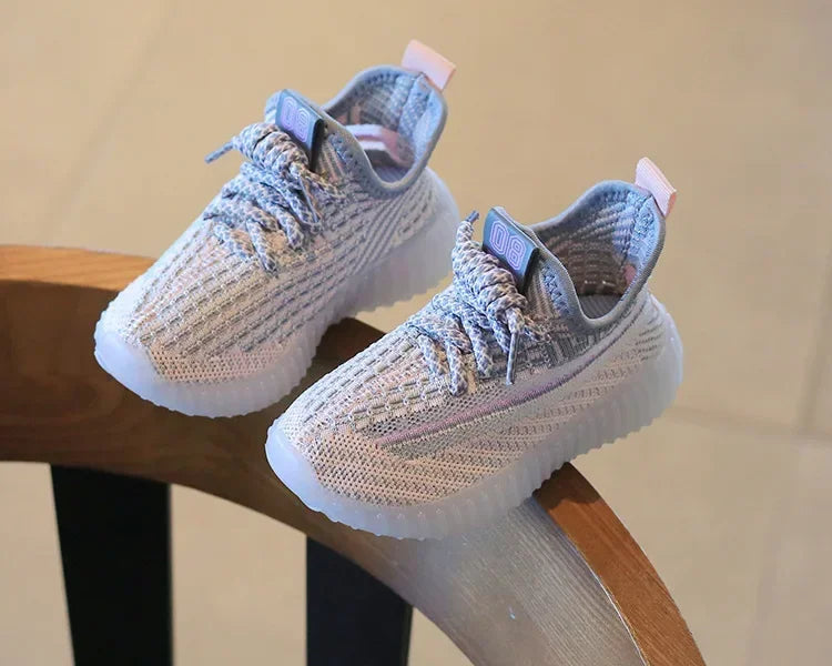 Size 21-32 Kids Casual Shoes Summer Boys Sneakers Breathable Knit Non-slip Shoes Lightweight Girls Casual Children's Shoes