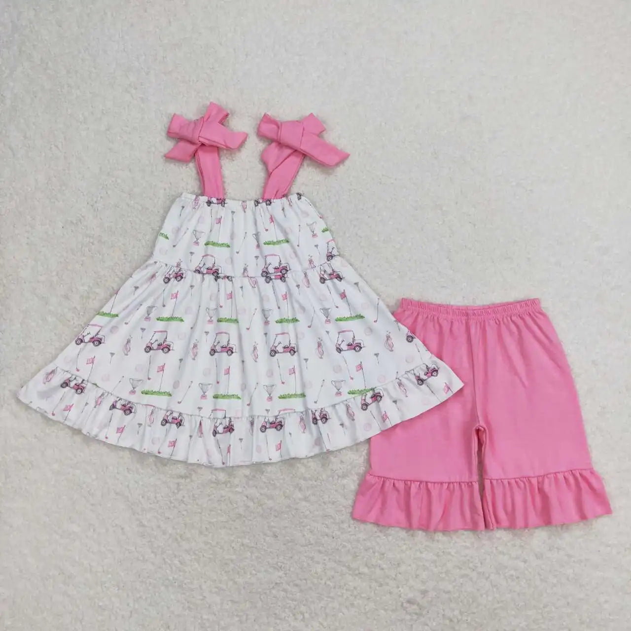 3.20 y NEW stock Baby Girls Summer Clothing Wholesale Boutique Embroidery MAMA'S GIRL Flower Pattern Pink Shorts set