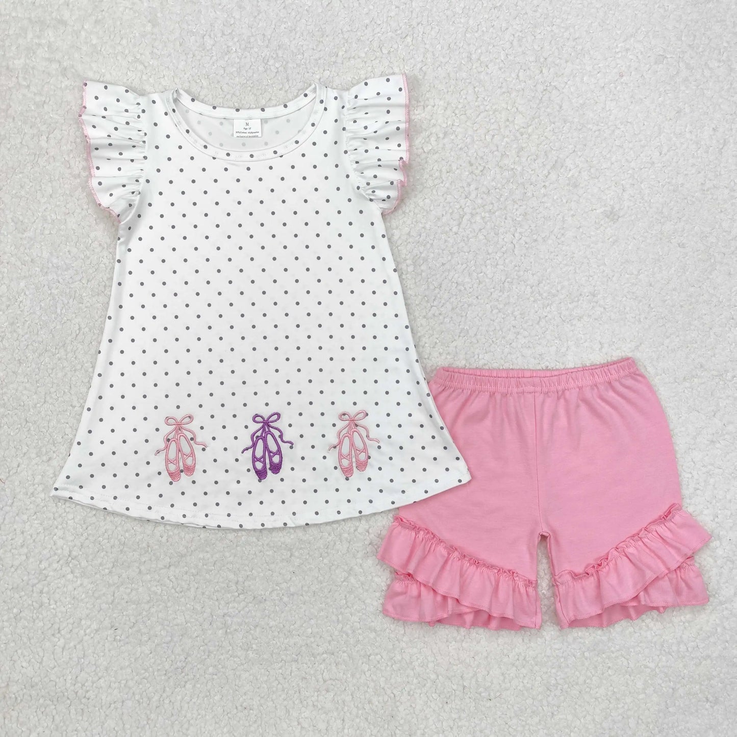 3.20 y NEW stock Baby Girls Summer Clothing Wholesale Boutique Embroidery MAMA'S GIRL Flower Pattern Pink Shorts set