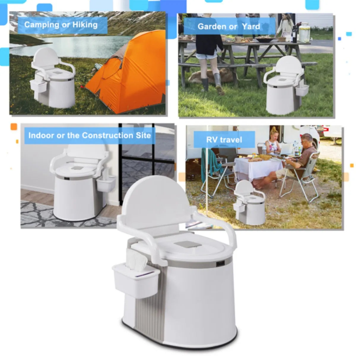 Outdoor Portable Toilet Portable Travel Toilet for Camping  Hiking Toilet Fishing Toilet Elderly Toilet Stool