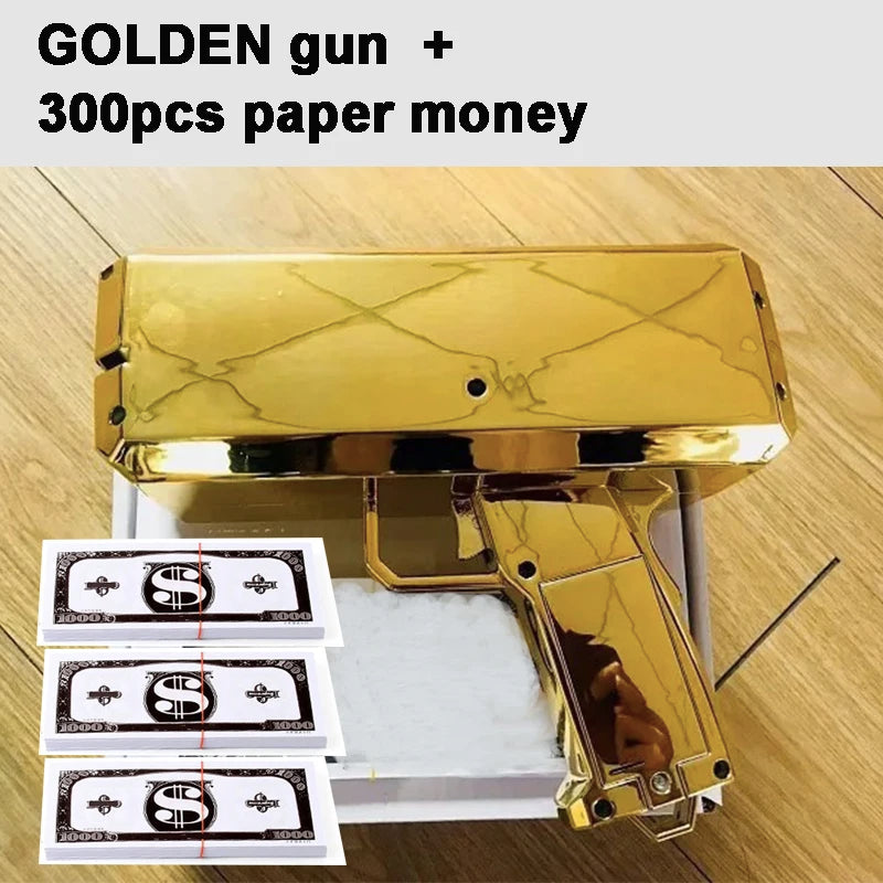 Shoot Money Gun Toy Party Banknote Shoot Pistol Paper Money Shooter Throwing Machine Funny Game Fashion Gift Party Supply Toys