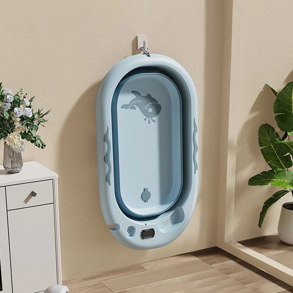 Foldable Baby Bathtub, Safe and Portable Bathing Solution for Infants and Toddlers, Suitable for 6-12 Months, Easy
