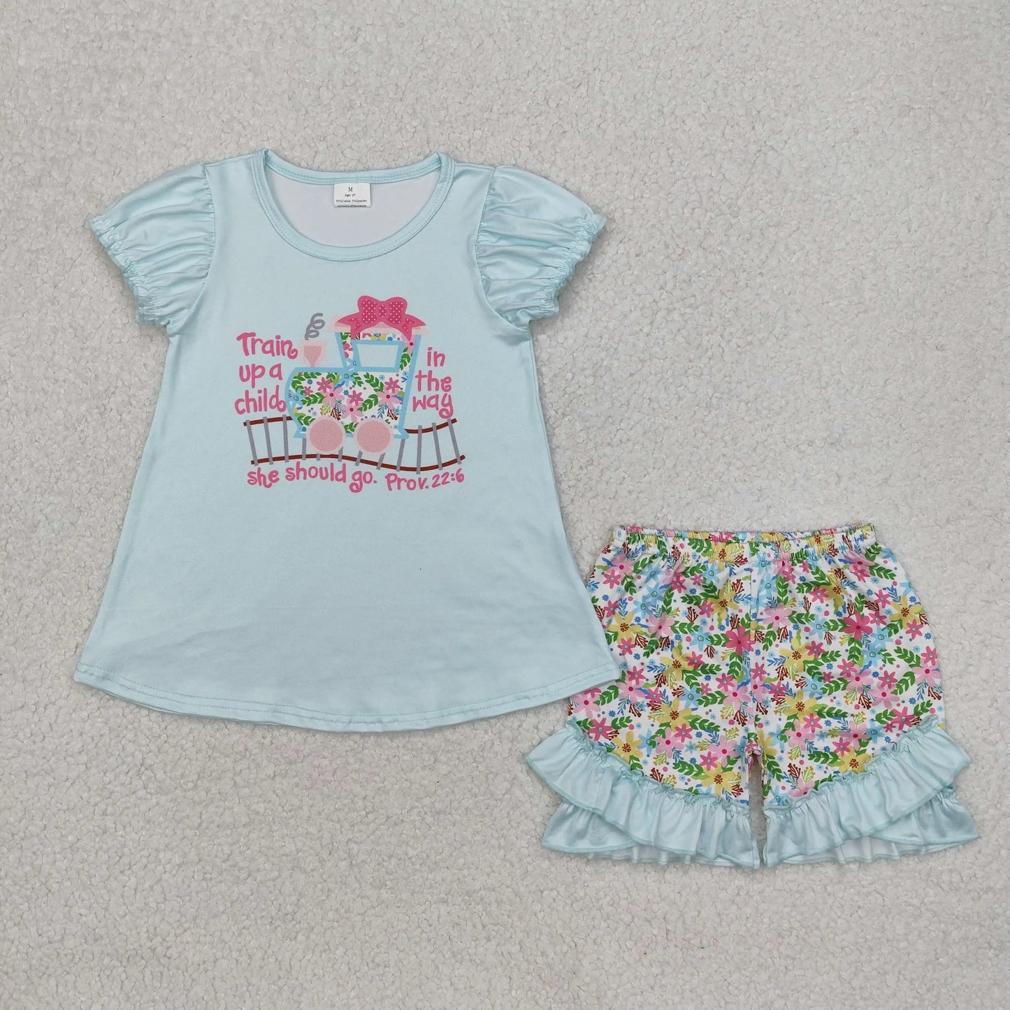 3.20 y NEW stock Baby Girls Summer Clothing Wholesale Boutique Embroidery MAMA'S GIRL Flower Pattern Pink Shorts set