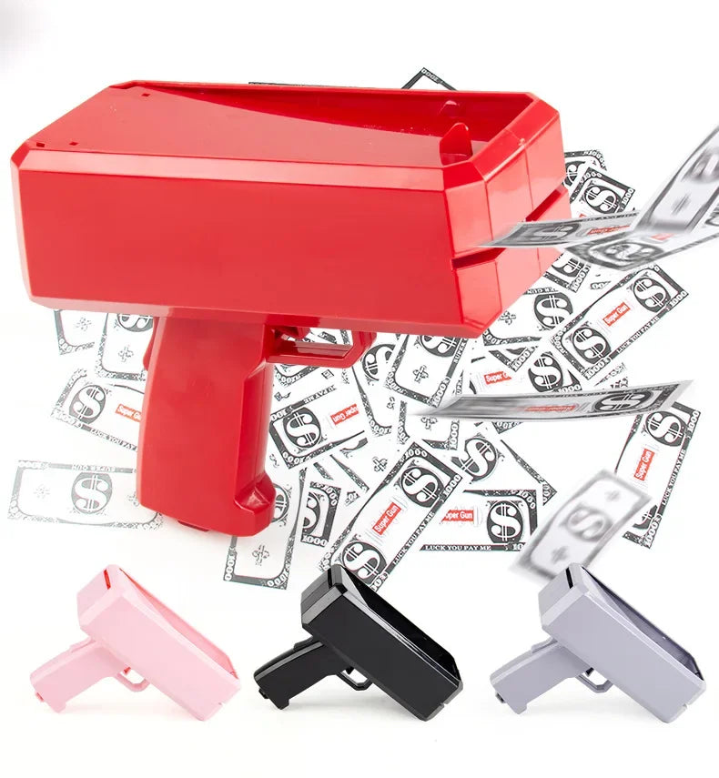 Novel Money Spray Gun Toy For Parties Weddings Gold Dollar Bill Shooter Fun Interactive Game Showers Of Cash