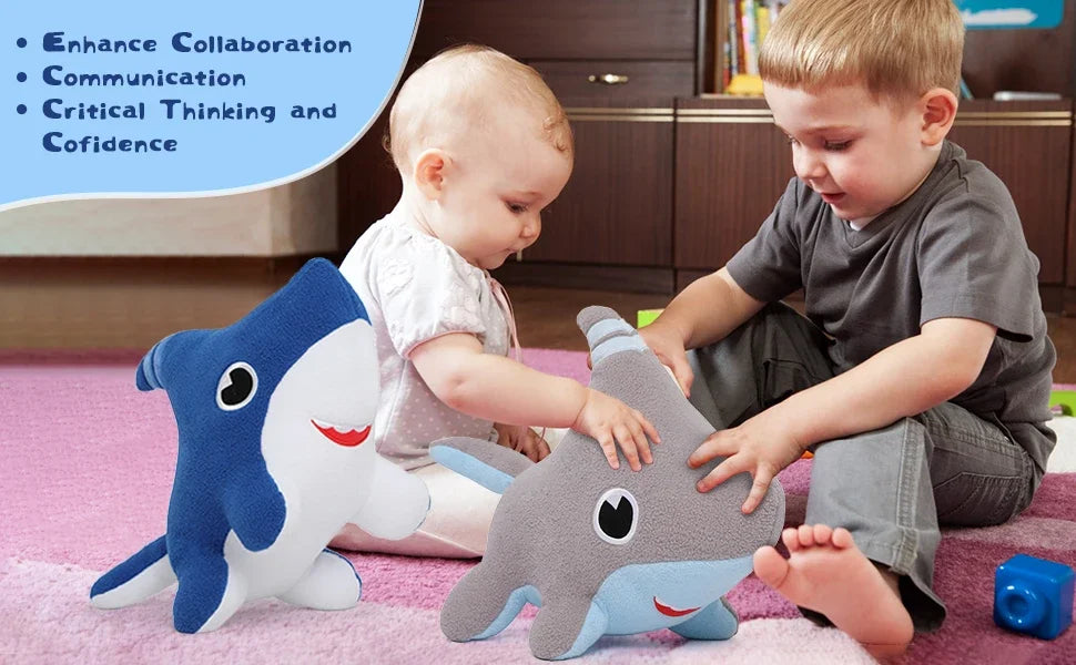 Tezituor Baby Shark Dog Plush Toy, Shark Puppy Stuffed Animal, Shark Dog Toy Stuffed Shark, 15''