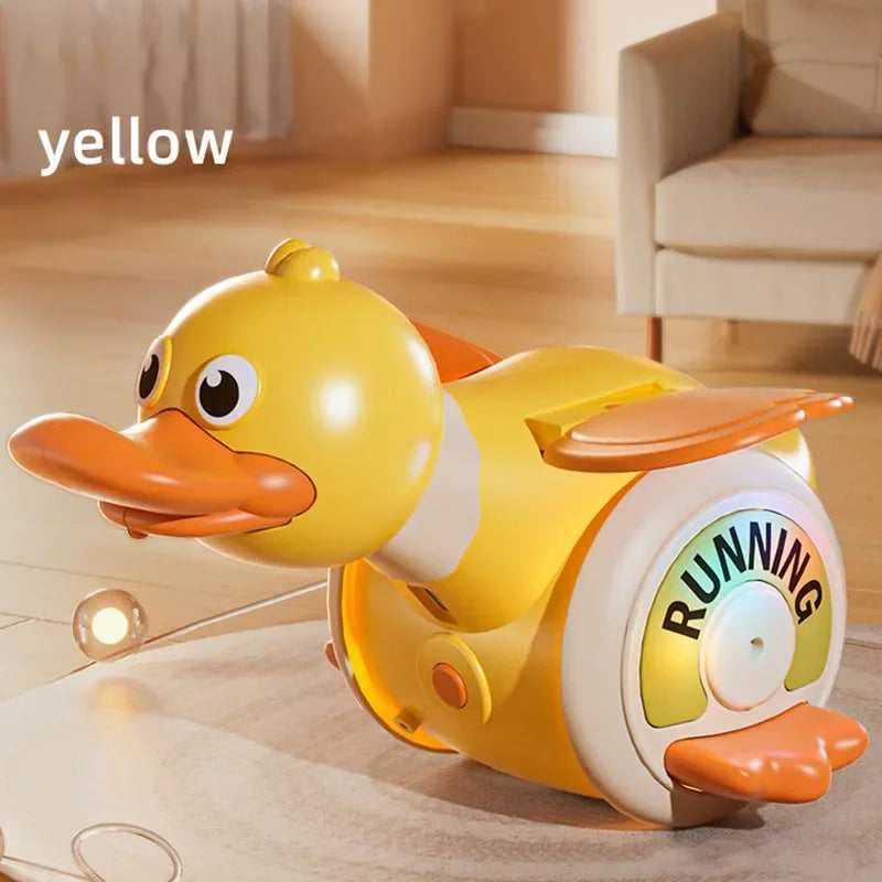 a Rotating Duck Baby Toy Infant Sensory Crawling Dancing Runing Duck Tummy Time Toys For Babies Boy Girl Learning Walking Gifts