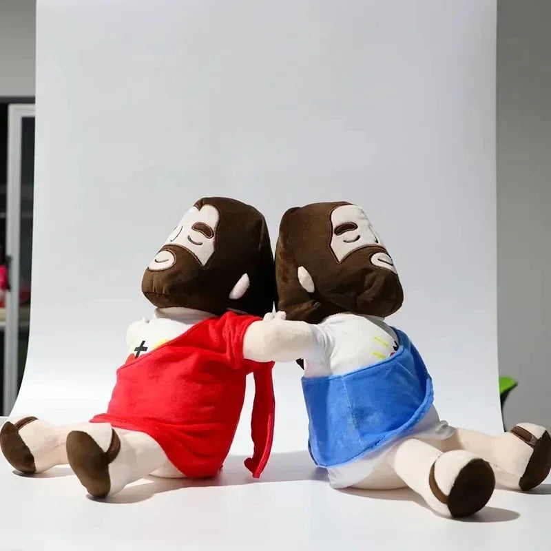 Jesus Plush Toy New Children Music Soothing Breathing Doll  Sleep Companion Toy Sound and Light Doll Holiday Gifts for Kids