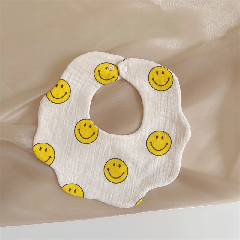Summer Baby Cotton Gauze Waterproof Bibs Soft Cartoon Infant Bib Burp Cloths Bandana Scarf for Boy Girl Feeding Saliva Towel New