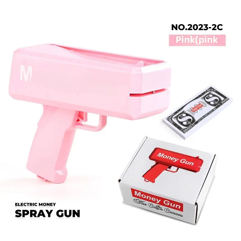 Novel Money Spray Gun Toy For Parties Weddings Gold Dollar Bill Shooter Fun Interactive Game Showers Of Cash