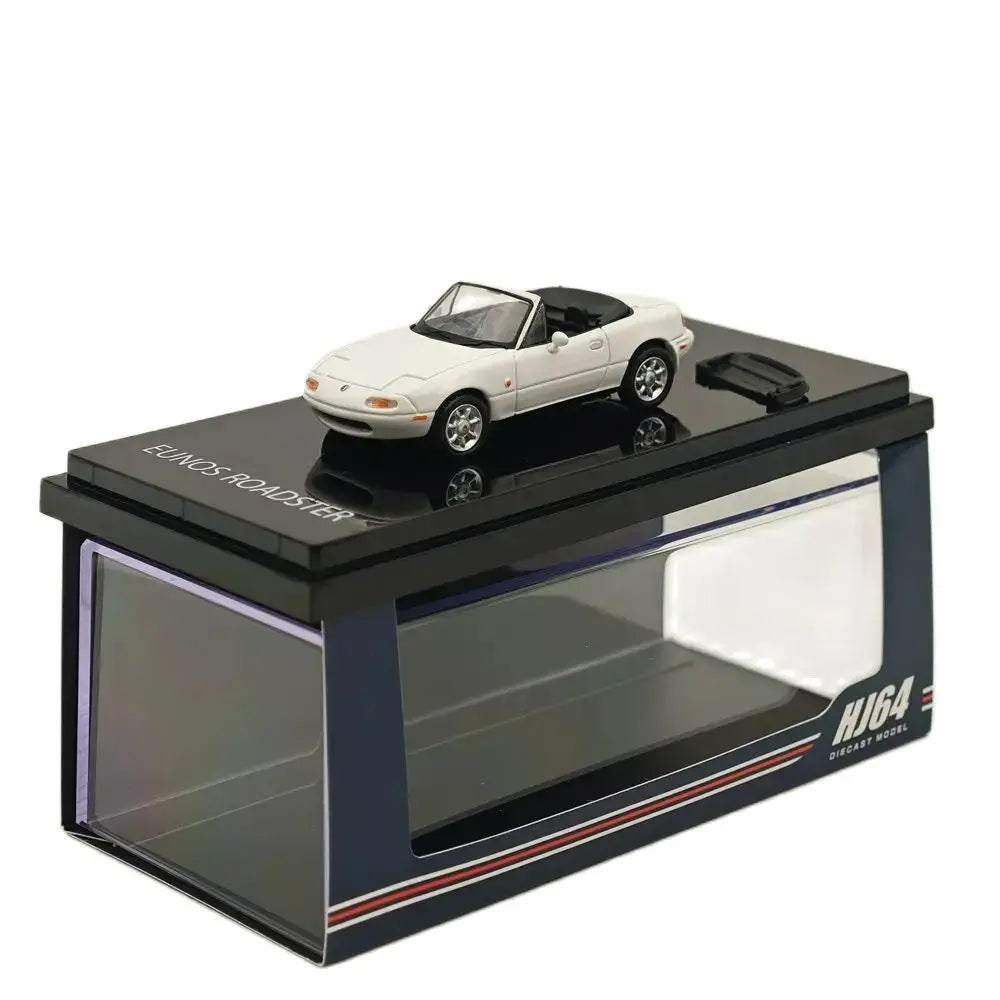 1/64 Hobby JAPAN For EUNOS ROADSTER NA6CE WITH TONNEAU COVER White HJ642025AW Diecast Models Car Limited Collection Toys Gift