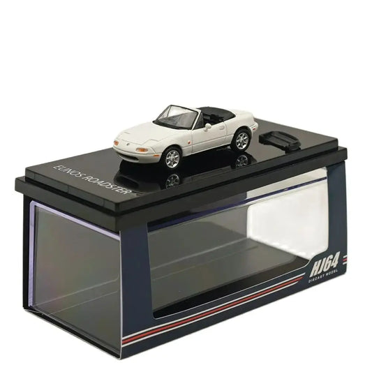 1/64 Hobby JAPAN For EUNOS ROADSTER NA6CE WITH TONNEAU COVER White HJ642025AW Diecast Models Car Limited Collection Toys Gift