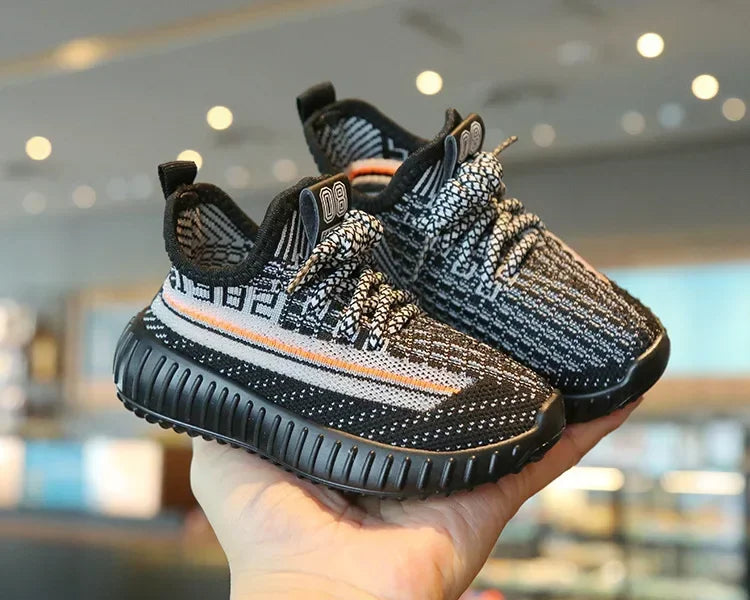 Size 21-32 Kids Casual Shoes Summer Boys Sneakers Breathable Knit Non-slip Shoes Lightweight Girls Casual Children's Shoes