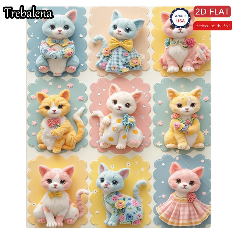 Flannel Blanket-Soft Lightweight All-season Adorable Kitten Print Soft Baby Blanket for Boys Girls Newborns