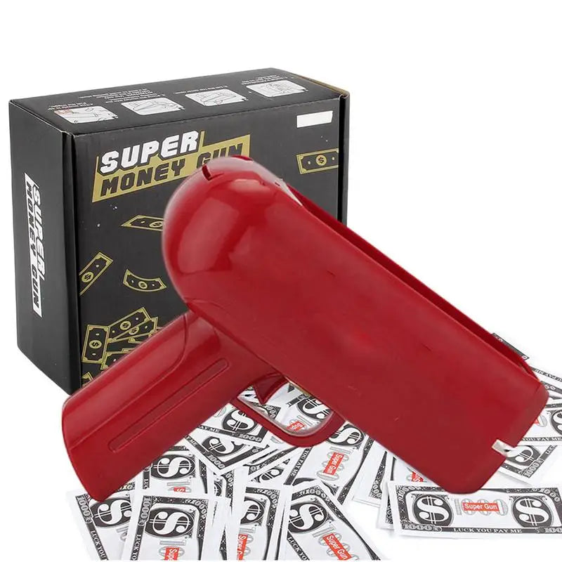 Banknote gun game toys Pistol Party Golden Money Gun Party toys Games Cash Funny toys Wedding Golden Money gun celebrate toy