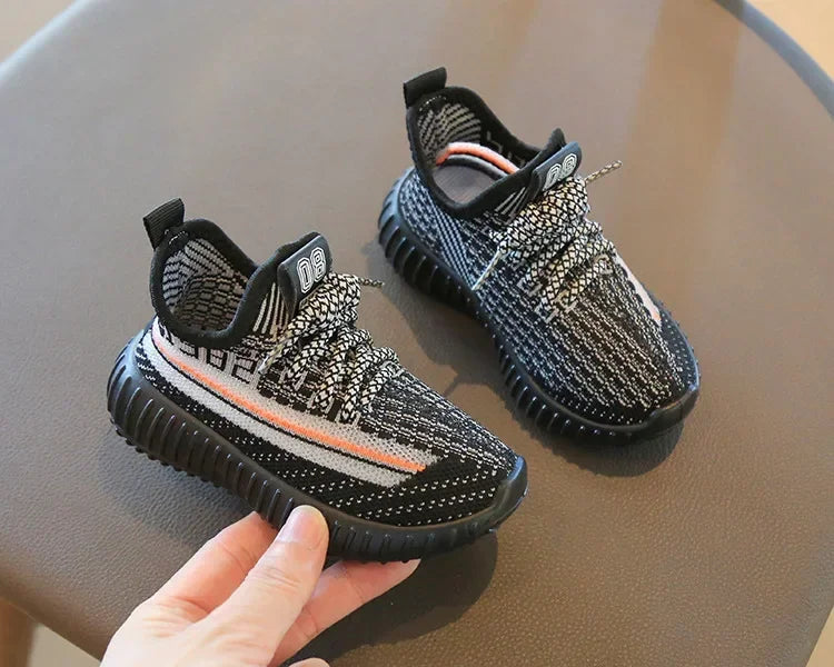 Size 21-32 Kids Casual Shoes Summer Boys Sneakers Breathable Knit Non-slip Shoes Lightweight Girls Casual Children's Shoes