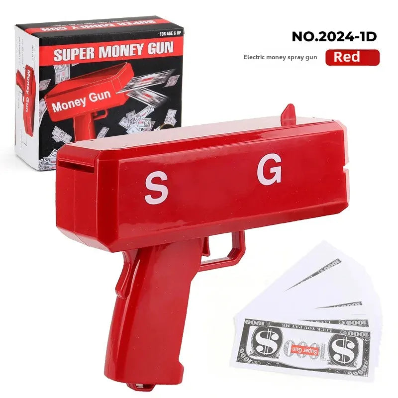 Novel Money Spray Gun Toy For Parties Weddings Gold Dollar Bill Shooter Fun Interactive Game Showers Of Cash