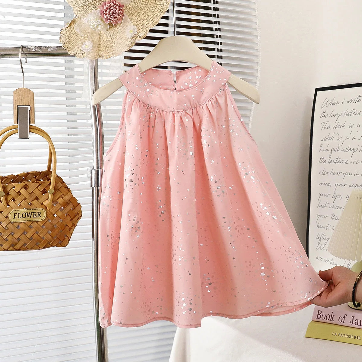 Girls Summer Dress New Arrival Floral Princess Dress with Sleeves Lightweight Breathable Outfit for Toddlers Young Children