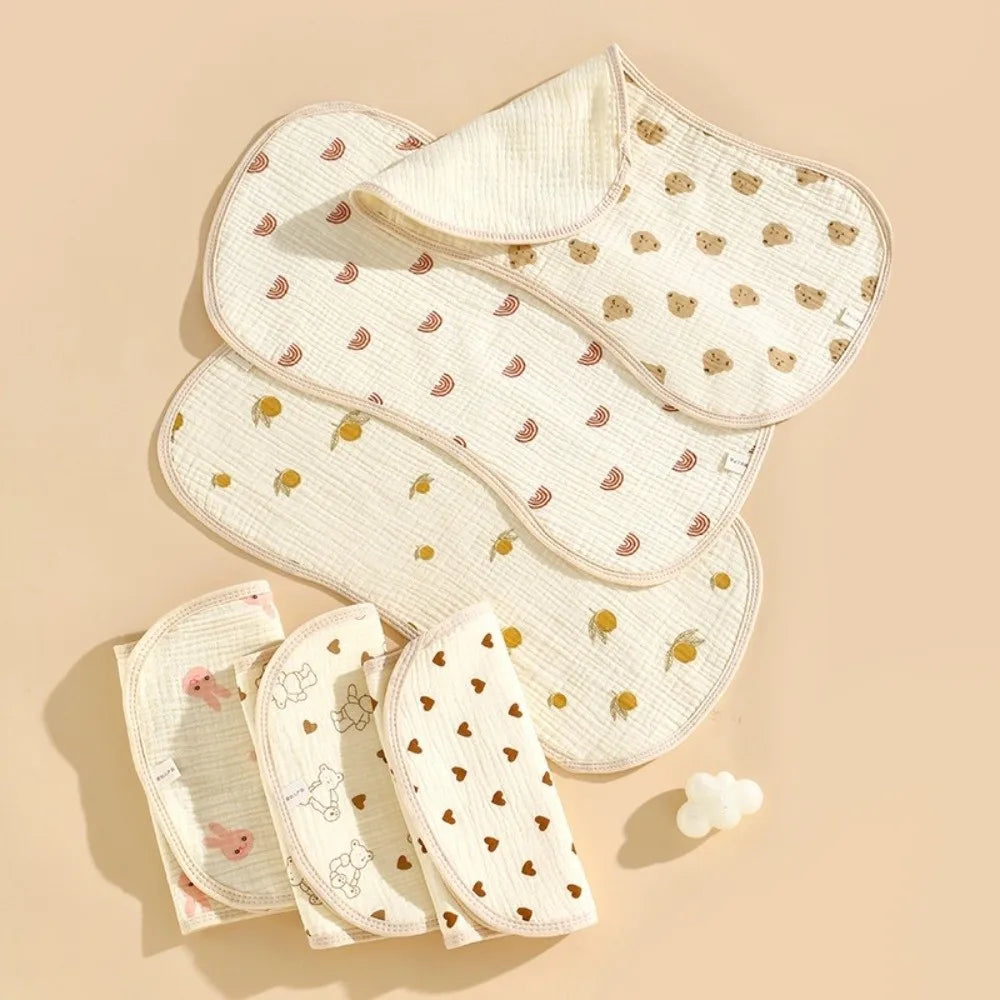 New Six-layer Gauze Newborn Baby Burp Towel Absorbent Lightweight Baby Drool Towel Waterproof Shoulder Pad