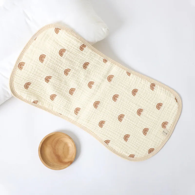 Newborn baby burp towel, six-layer gauze pad, shoulder towel, waterproof spit-up towel, bib, baby saliva towel
