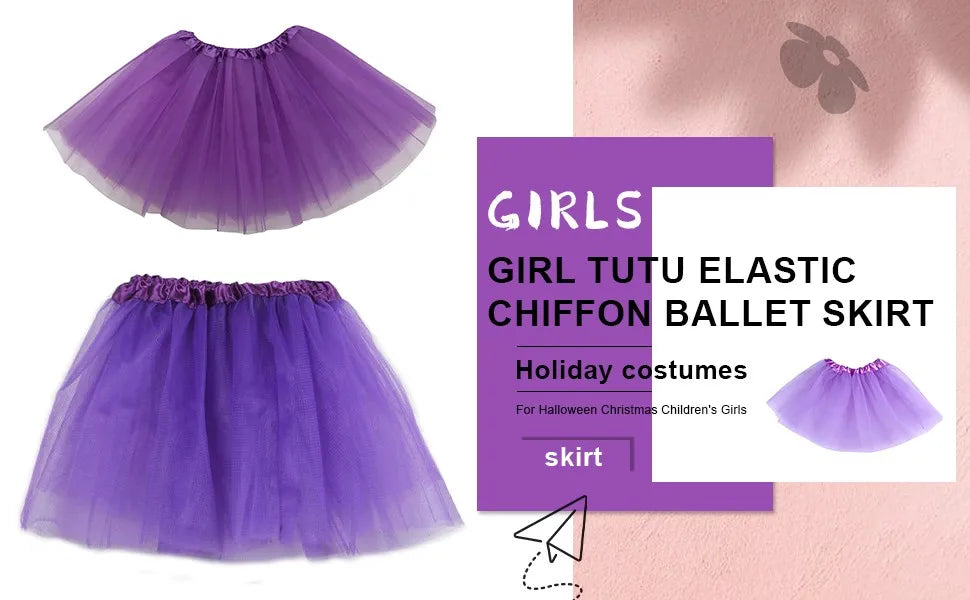 Baby Girls Tutu Skirts Kids Elastic Waist Pettiskirt Girl Princess Tulle Skirt Mini Skirts Children Clothing