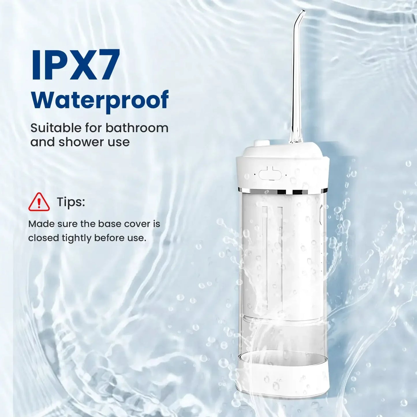 Portable Water Flosser: Oral Irrigator Water Teeth Cleaner, 5 Modes, Rechargeable 5 Nozzle Flosser, Suitable for Home Travel