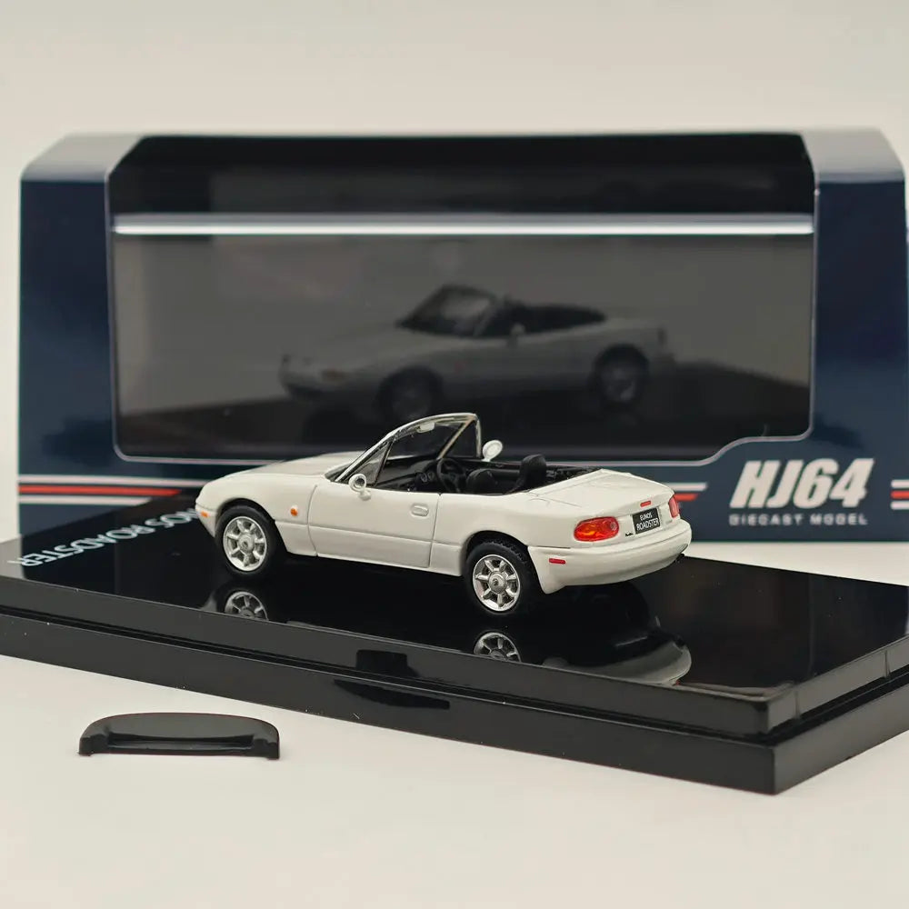 1/64 Hobby JAPAN For EUNOS ROADSTER NA6CE WITH TONNEAU COVER White HJ642025AW Diecast Models Car Limited Collection Toys Gift