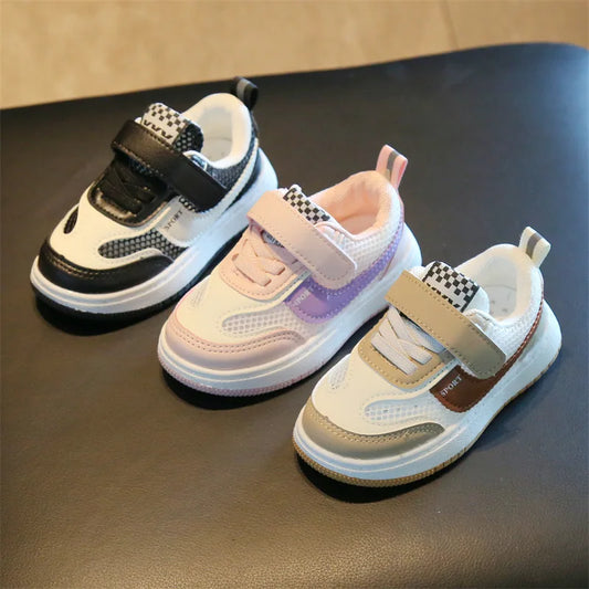 Children Spring and Autumn Sport Shoes Fashion Breathable Kids Boys Net Shoes Girls Anti-Slippery Sneakers Baby Toddler Shoes