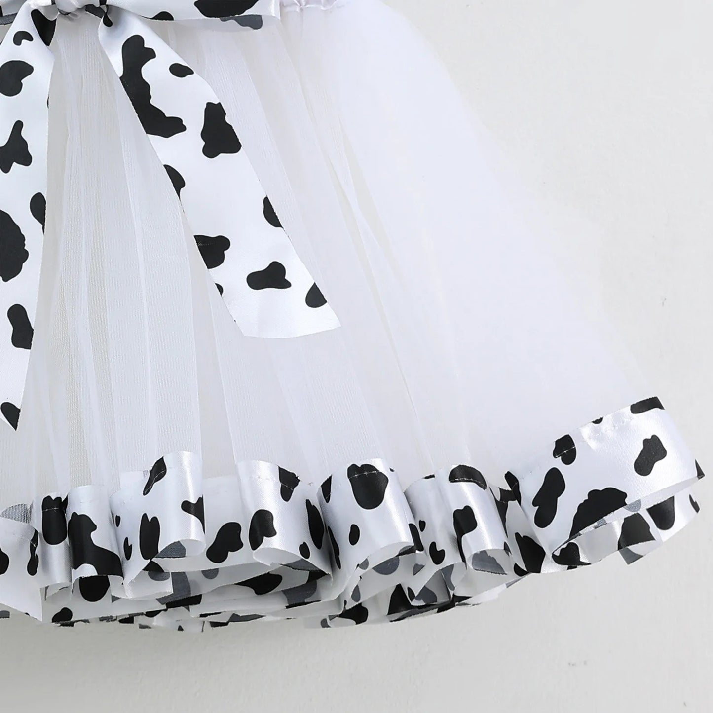 Princess Girl Skirt Kids Baby Girl Tutu Skirt Children Clothing Mini Skirt For Birthday Party Cow Print Layer юбка для девочки