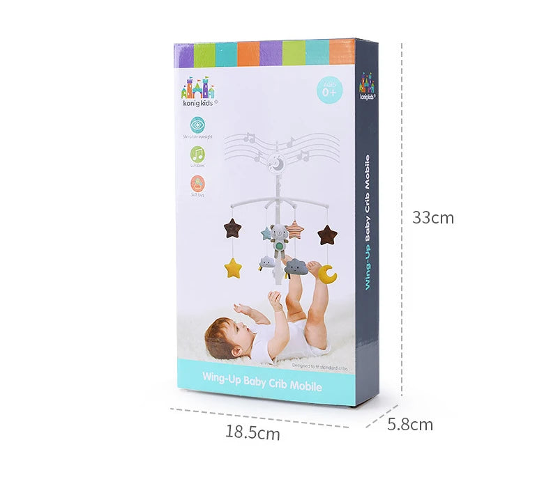 Baby Bed Bell Carousel Crib Mobiles Rattles Music Educational Toys for Cots Infant Baby Toys 0-12 Months for Newborns Gifts