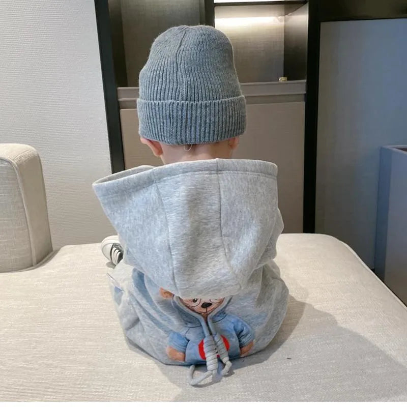 Baby Spring and Autumn Jumpsuit Boys Girls Long Sleeve Baby Clothes Newborn 0 to 18M Solid Romper Toddler Clothing Baby Overall