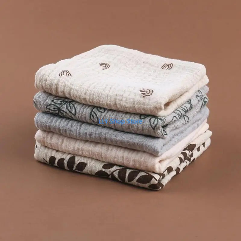 T8UD 10Pcs Baby Towel Set High Absorb Handkerchief Newborn Bath Towel Burp Cloth