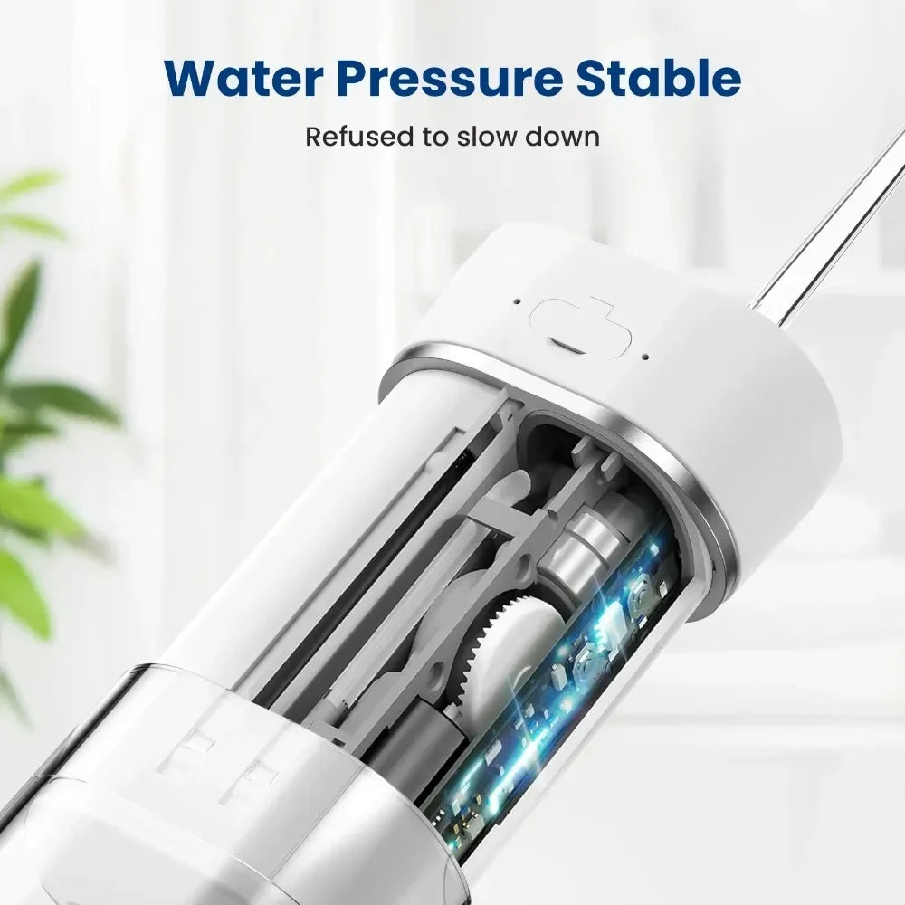 Portable Water Flosser: Oral Irrigator Water Teeth Cleaner, 5 Modes, Rechargeable 5 Nozzle Flosser, Suitable for Home Travel