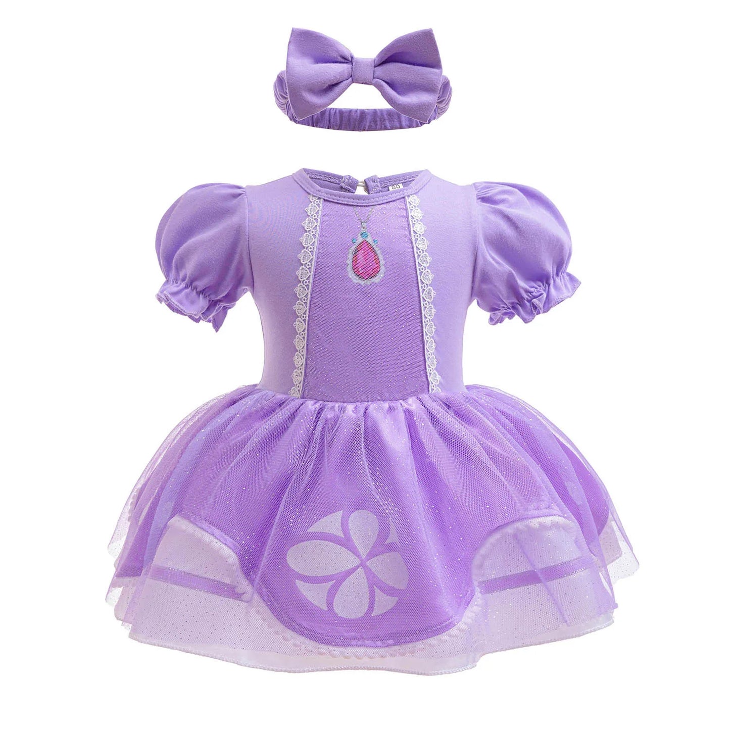 Little Girl Crawling Clothes Disney Movie Princess Role-playing Costume Baby Cute Cotton Jumpsuit Toddlers Birthday Dress