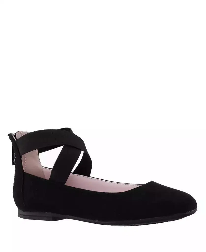 Nina | Little Girls Marissa Crisscross Ankle Strap Ballet Flat