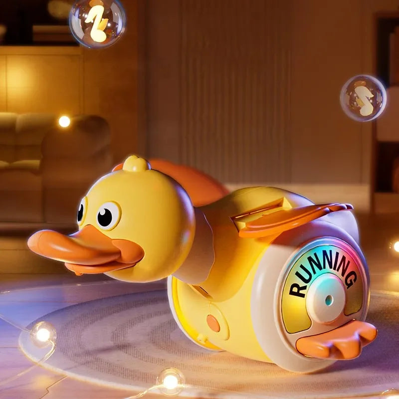 a Rotating Duck Baby Toy Infant Sensory Crawling Dancing Runing Duck Tummy Time Toys For Babies Boy Girl Learning Walking Gifts